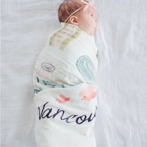 Loulou Lollipop Vancouver Themed Baby Swaddle Blanket